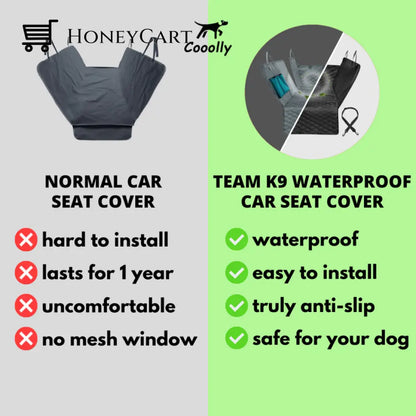 New Waterproof Non-Slip Car Seat Hammock Cover With Pockets Side Flaps Headrest Straps Seat-Anchors