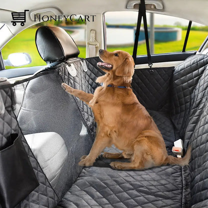 New Waterproof Non-Slip Car Seat Hammock Cover With Pockets Side Flaps Headrest Straps Seat-Anchors