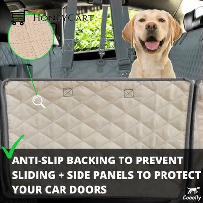 New Waterproof Non-Slip Car Seat Hammock Cover With Pockets Side Flaps Headrest Straps Seat-Anchors