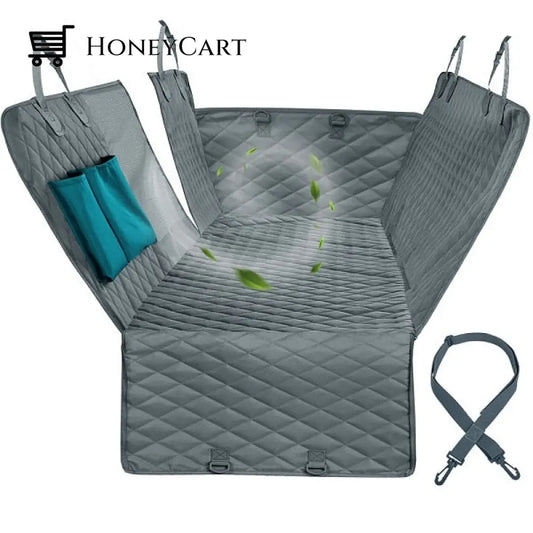 New Waterproof Non-Slip Car Seat Hammock Cover With Pockets Side Flaps Headrest Straps Seat-Anchors
