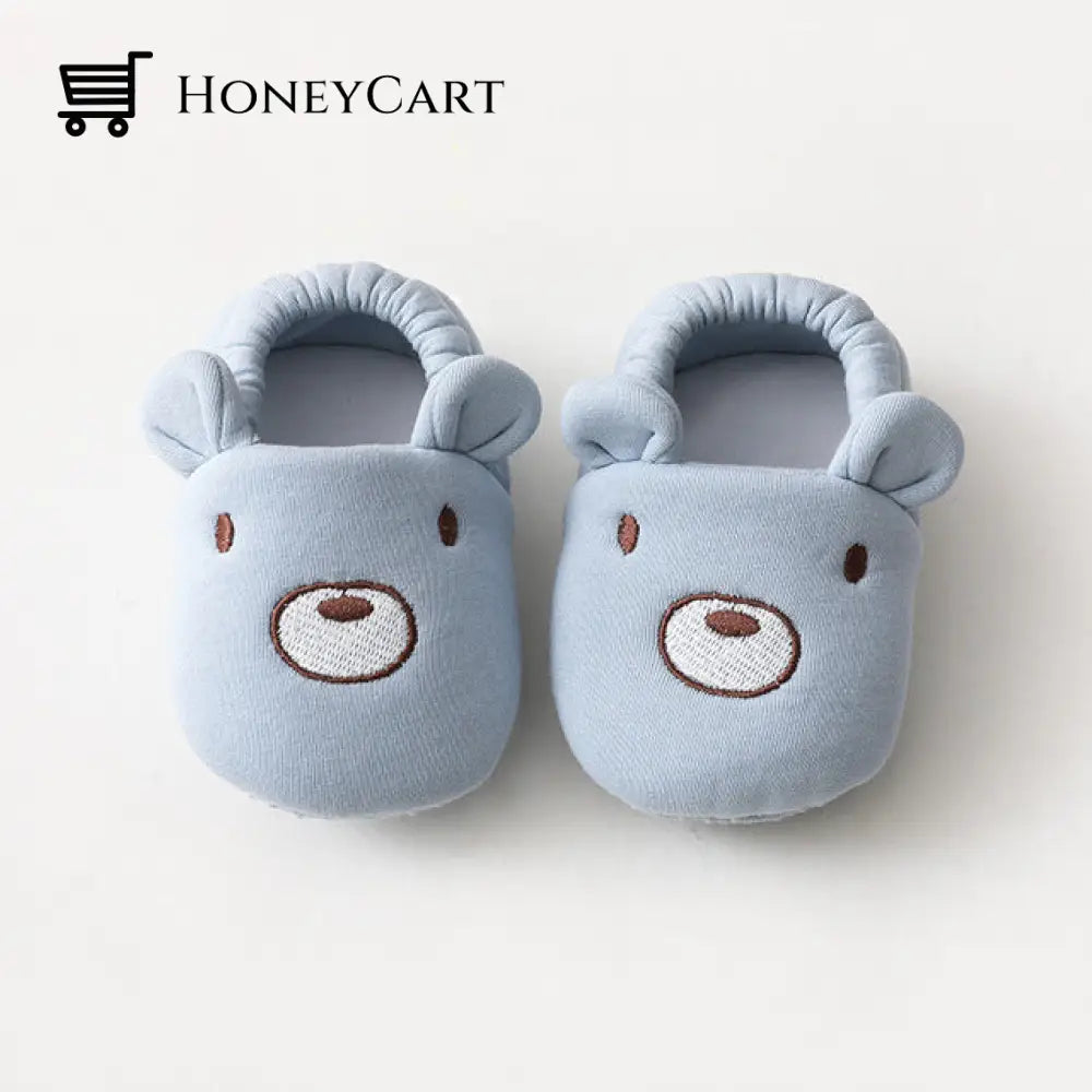 Newborn Baby Shoes Soft Sole Non Skid Bule / 0-6 Months