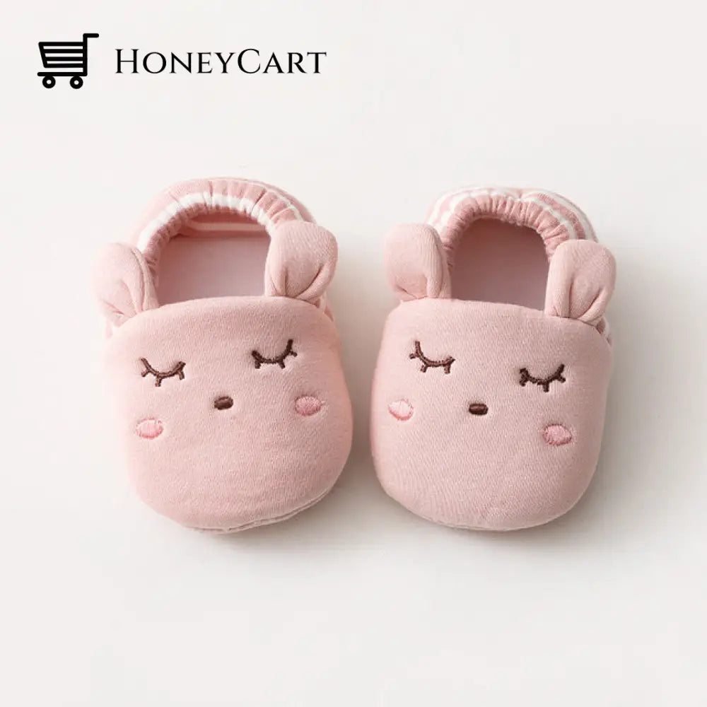 Newborn Baby Shoes Soft Sole Non Skid Pink / 0-6 Months