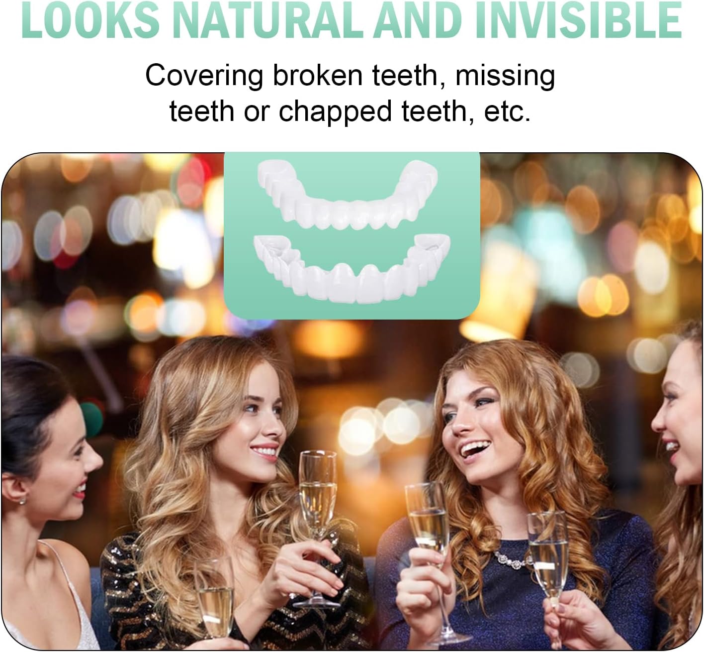 Teeth veneers Instant Cosmetic Veneers (Upper & Lower)