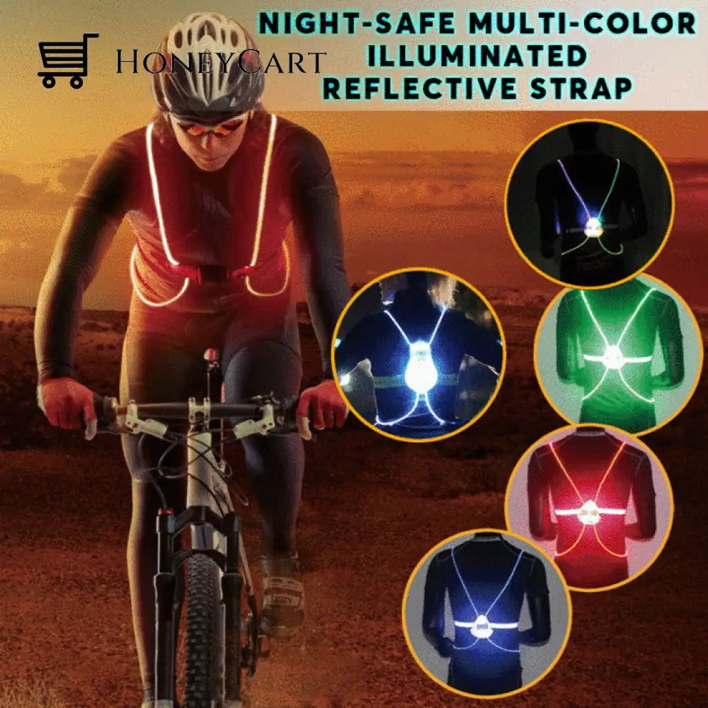 Night-Safe Multi-Color Illuminated Reflective Strap Ltt-Dailylivinggoods