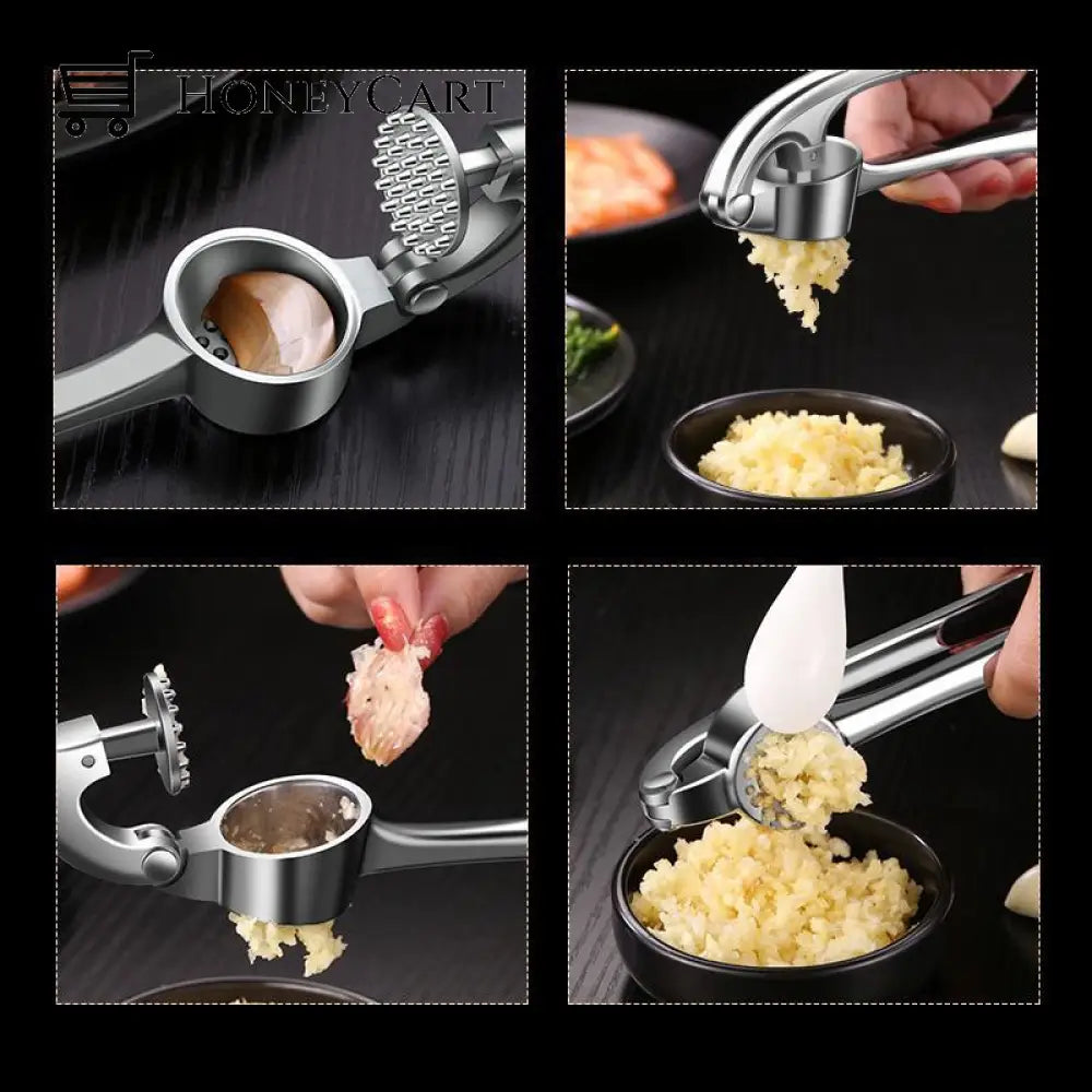 No Need To Remove Garlic Peel - Premium Press With Soft Easy-Squeeze Ergonomic Handle