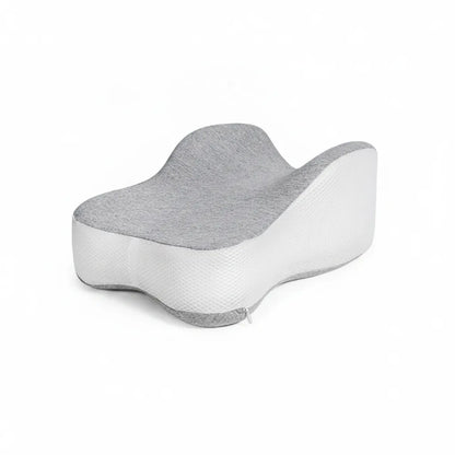 Memory Foam Knee Pillow with Half Moon Contour and Washable Cover