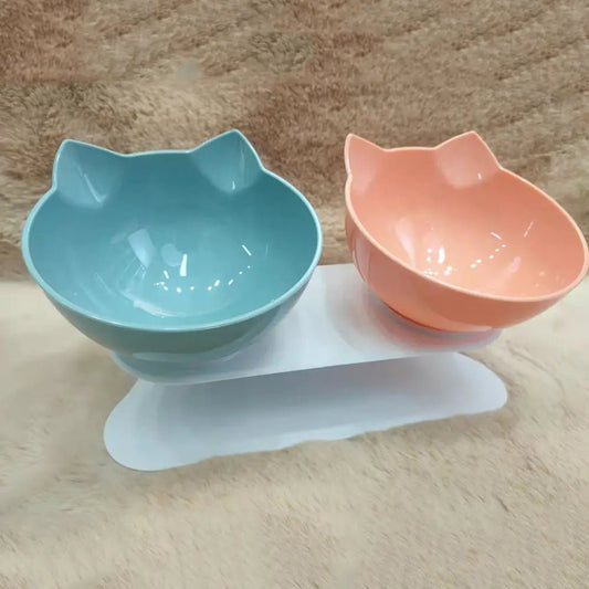 Non-Slip Dual Cat & Dog Feeding Bowls