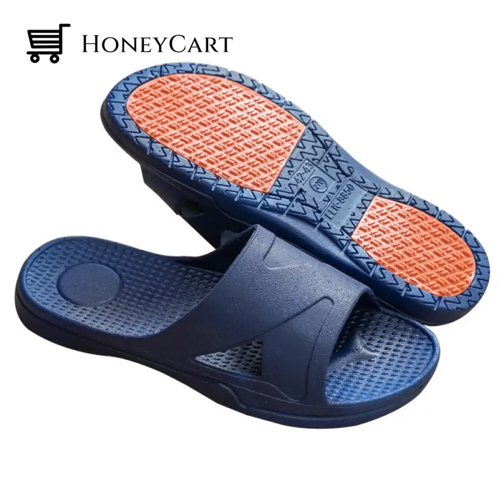 Non-Slip Heavy Duty Colorful Slippers Navy / 40-41 Shoes