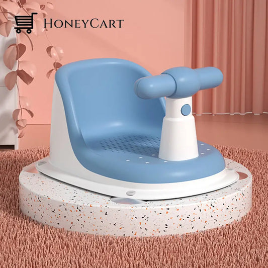 Non-Slip Newborn Baby Bath Seat Blue & Toddler