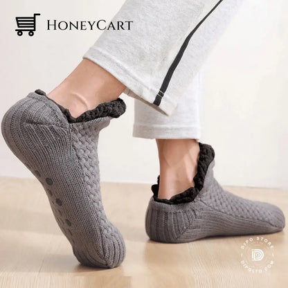 Non-Slip Winter Woolen Socks Hot Sale Gray 2 / 35-39(24Cm) Gift Ideas