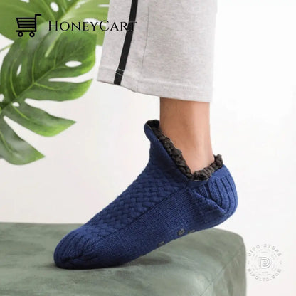 Non-Slip Winter Woolen Socks Hot Sale Navy 2 / 35-39(24Cm) Gift Ideas