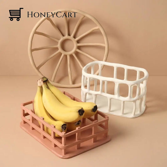 Nordic Creative Resin Hollow Fruit Trays Bowls