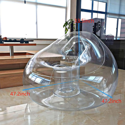 Nordic Style Inflatable Transparent Sofa - Blow Up Couch  Bag Lazy Sofa Chair