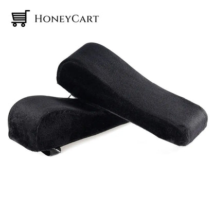 Oblo Office Chair Memory Foam Armrest Pads 2Pcs Curved Black & Sofa Cushions