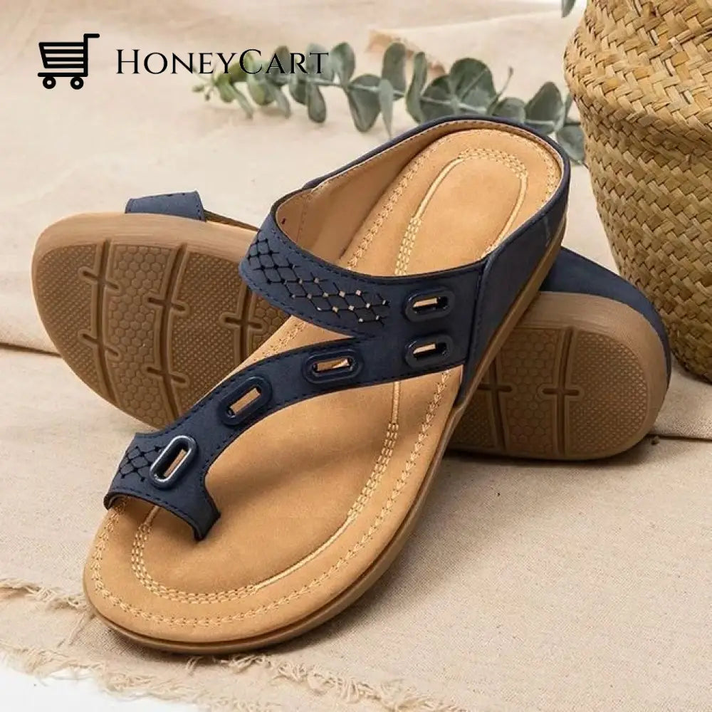 Ocw Woman Orthopedic 3 Arches-Support Comfy Premium Summer Slippers Blue / 5.5 Shoes & Sandals
