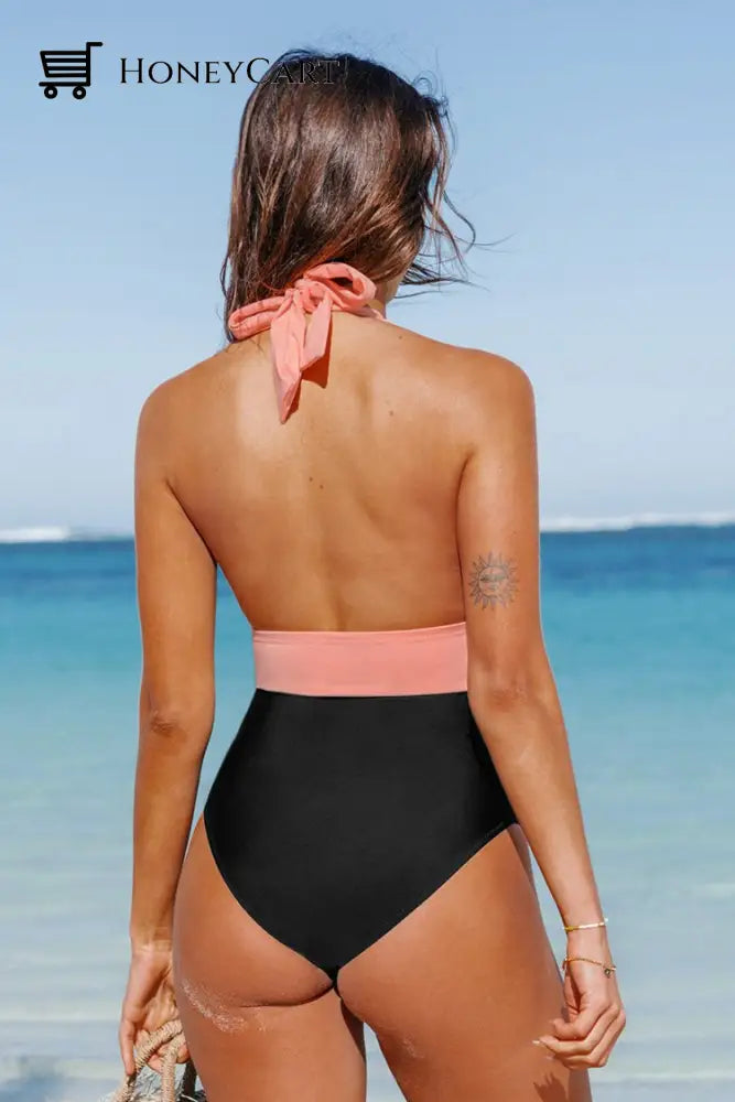 One Piece Color Bikini Set For Women Swimwear