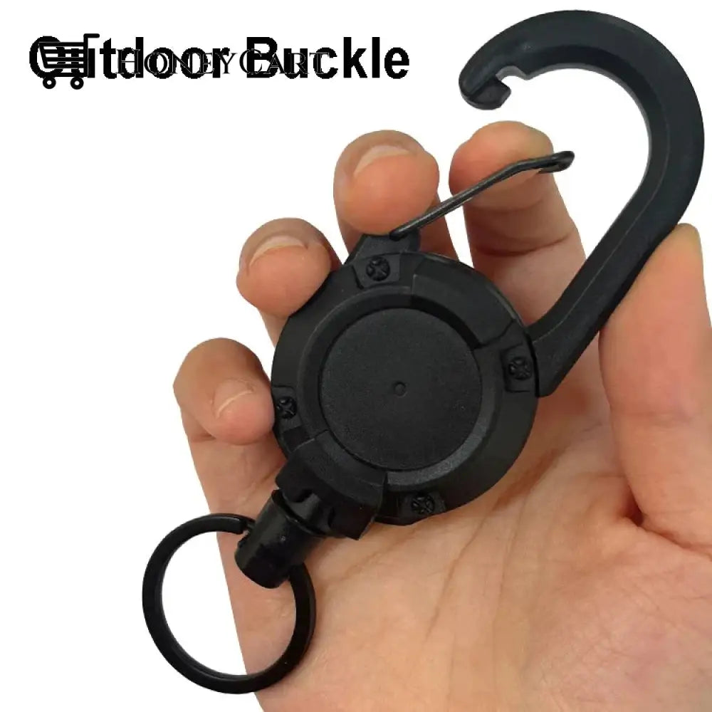 Outdoor Automatic Retractable Wire Rope Luya Tactical Keychain Tool