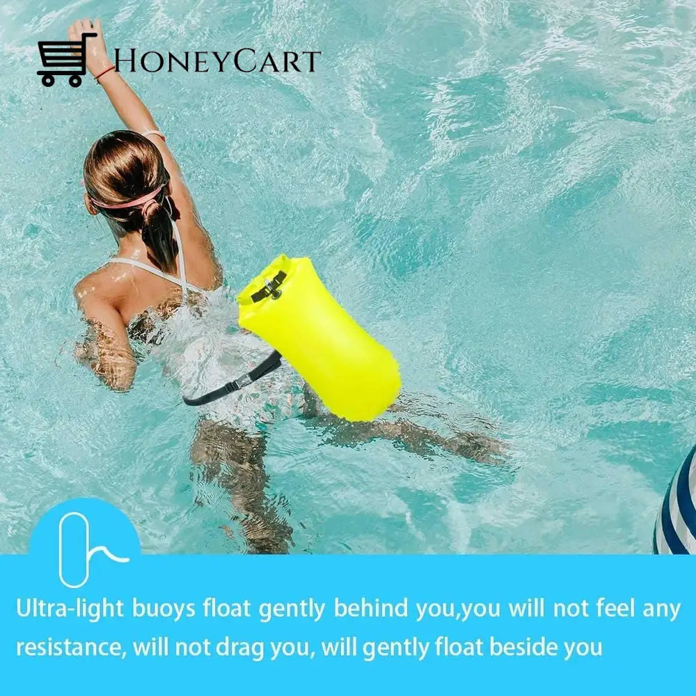 Outdoor Safety Swimming Buoy - Float Bag With Waist Belt Swim Belts