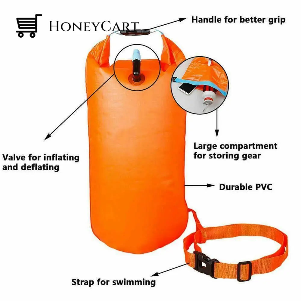 Outdoor Safety Swimming Buoy - Float Bag With Waist Belt Swim Belts