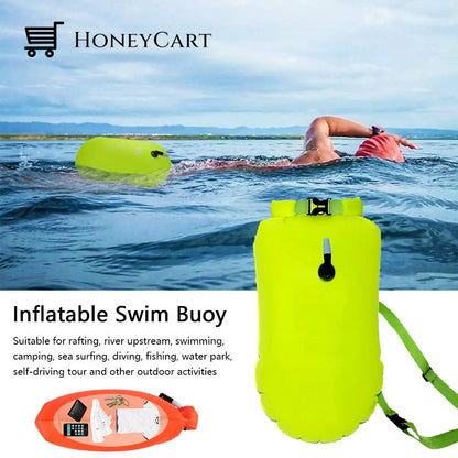 Outdoor Safety Swimming Buoy - Float Bag With Waist Belt Swim Belts