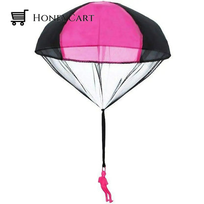 Outdoor Sports Children Throw Parachute Toys Rose Red / 1Pc Cj