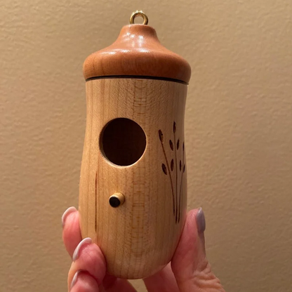 Wooden Hummingbird House - Gift for Natural Lovers