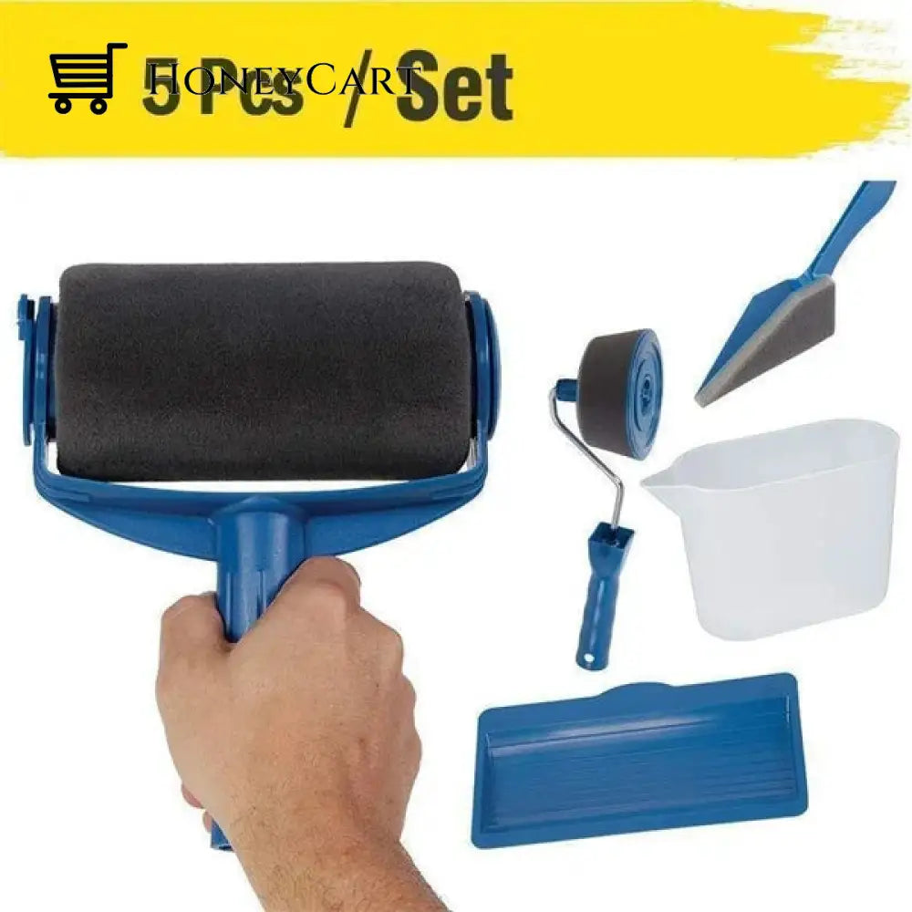 Paint Roller Brush Painting Handle Tool 5 Pieces/Set