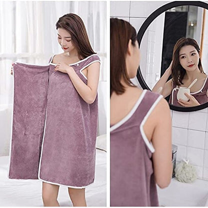 Plus Size 80-180 Catties  Wearable Bath Towel Sling Bathrobe Bath Skirt Thickened  Pure Cotton Absorbent