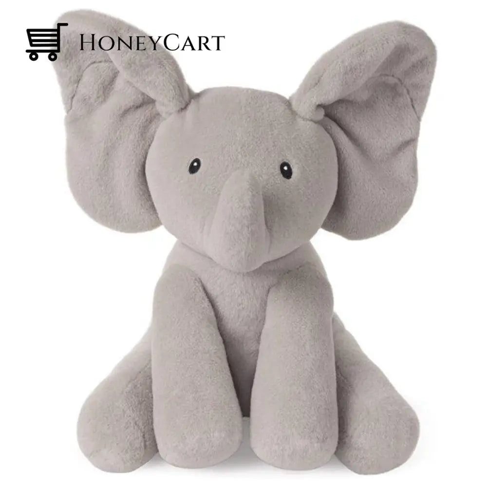 Peek A Boo Elephant Plush Toy Full Grey Toys