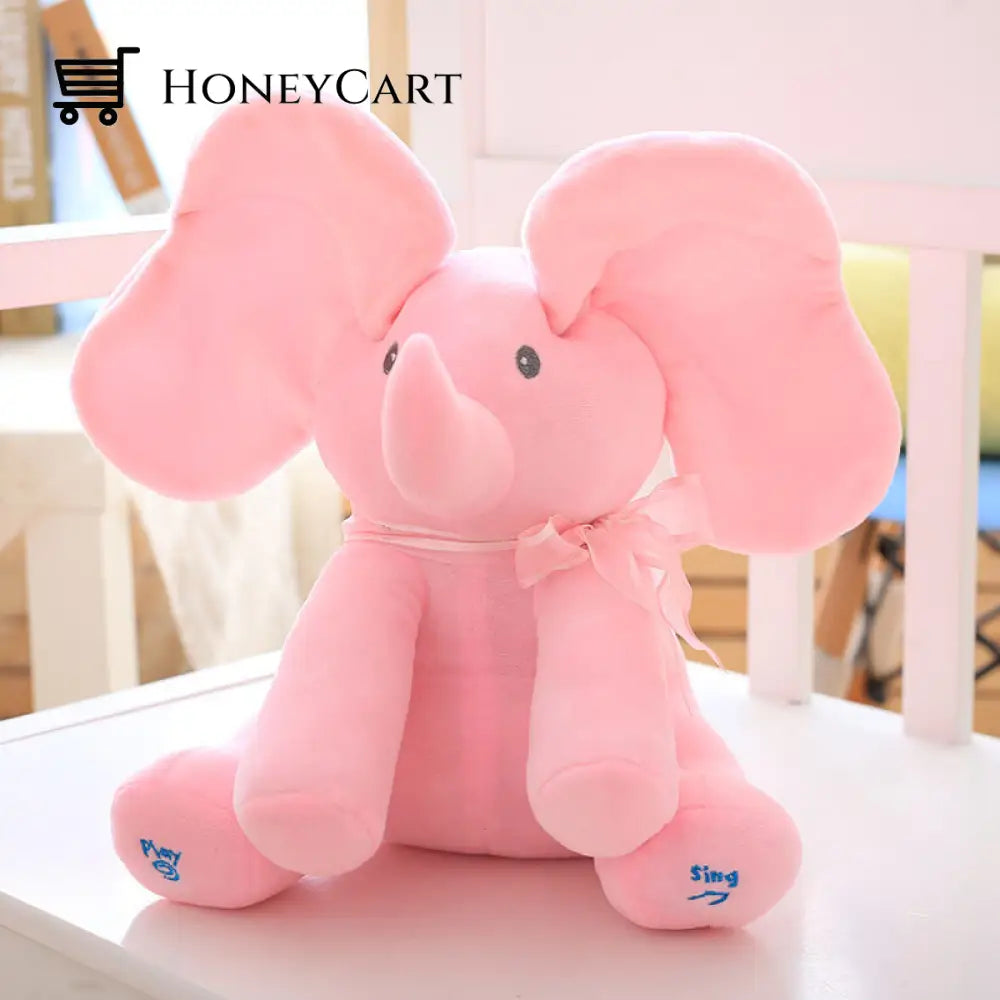 Peek A Boo Elephant Plush Toy Full Pink Toys