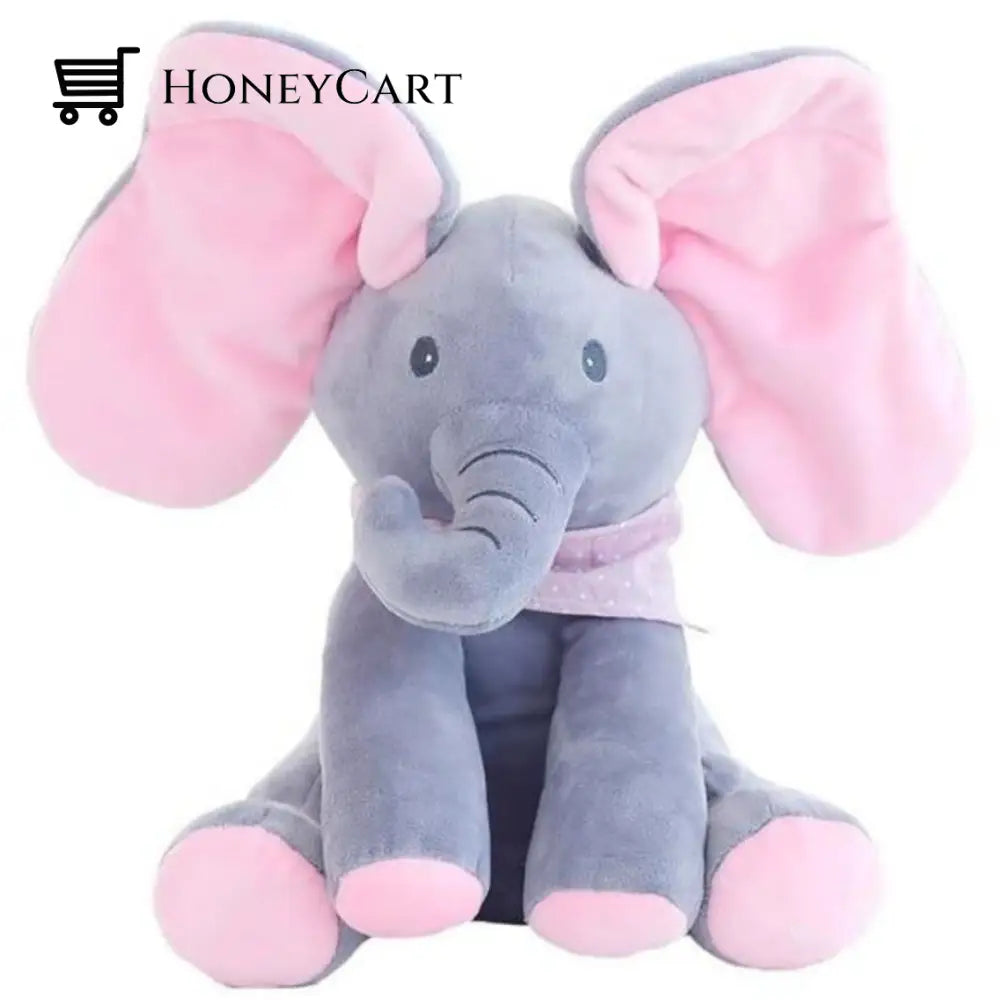 Peek A Boo Elephant Plush Toy Pink Toys