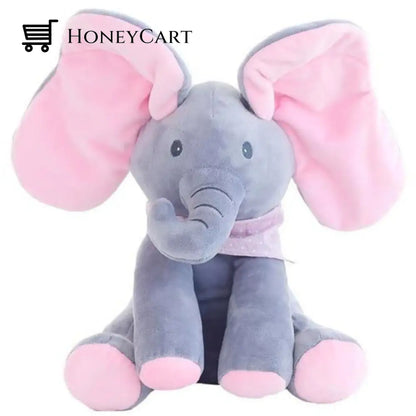 Peek A Boo Elephant Plush Toy Pink Toys