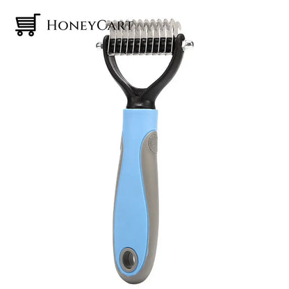 Pet Hair Removal Comb Blue / Small Plastic