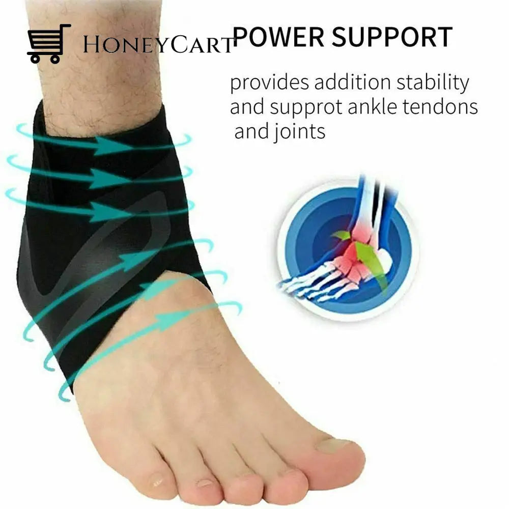 Plantar Ankle X Wrap Brace Support Compression Sleeve