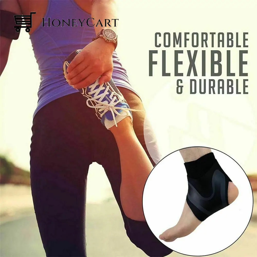 Plantar Ankle X Wrap Brace Support Compression Sleeve