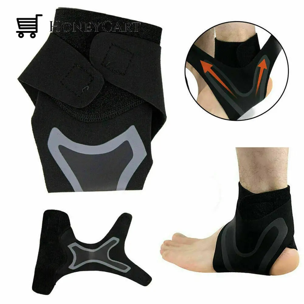 Plantar Ankle X Wrap Brace Support Compression Sleeve