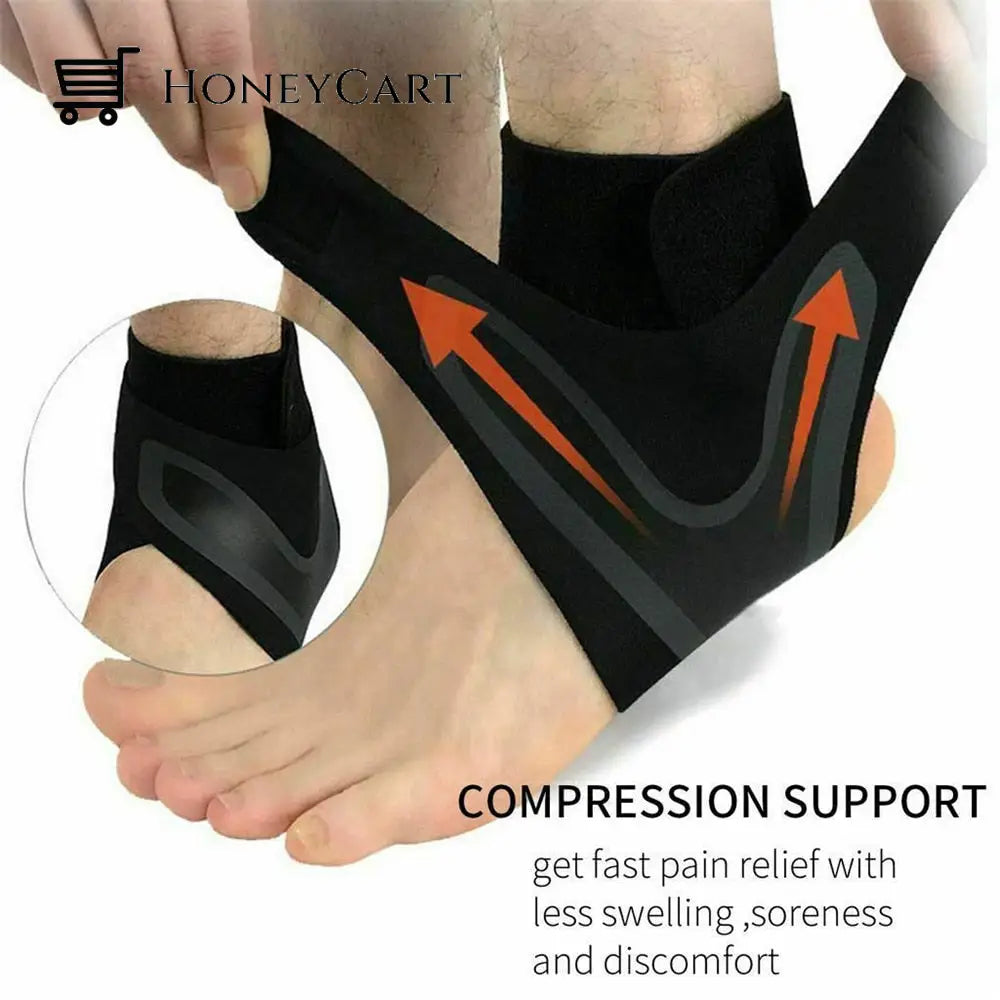 Plantar Ankle X Wrap Brace Support Compression Sleeve