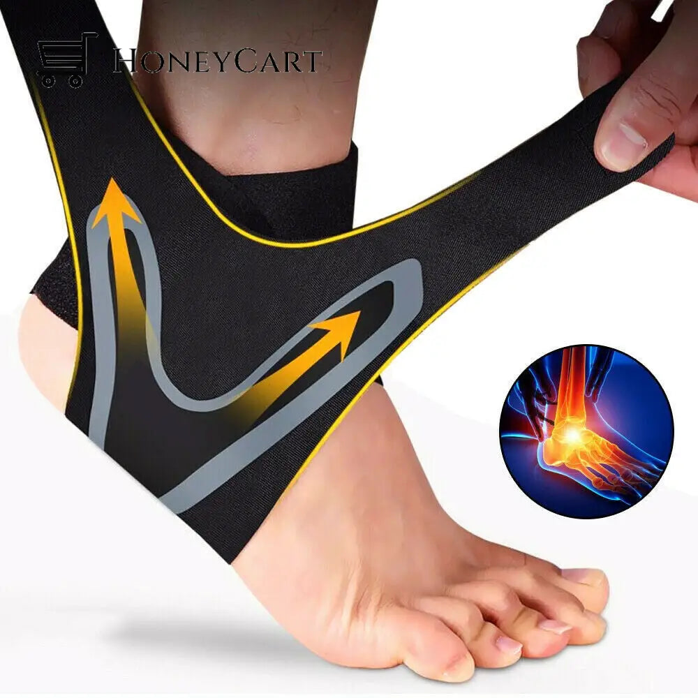 Plantar Ankle X Wrap Brace Support Compression Sleeve