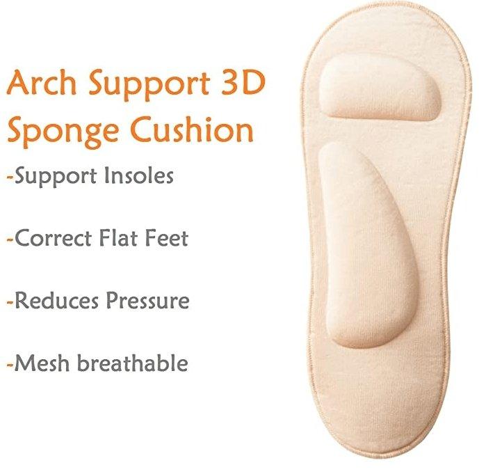 (3 PAIRS) Plantar Fasciitis Insoles with Arch Support