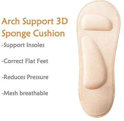 (3 PAIRS) Plantar Fasciitis Insoles with Arch Support