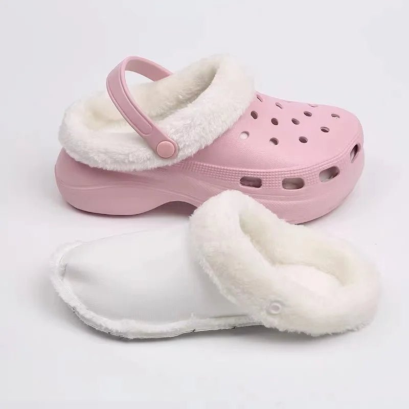 Plush Covers for Crocs Winter Slippers | Detachable Velvet Lining