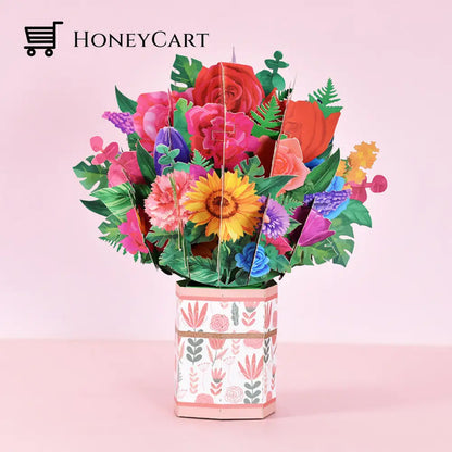 Pop Up Flower Bouquet Greeting Card50% Off Sunflower Rose Household & Accessories