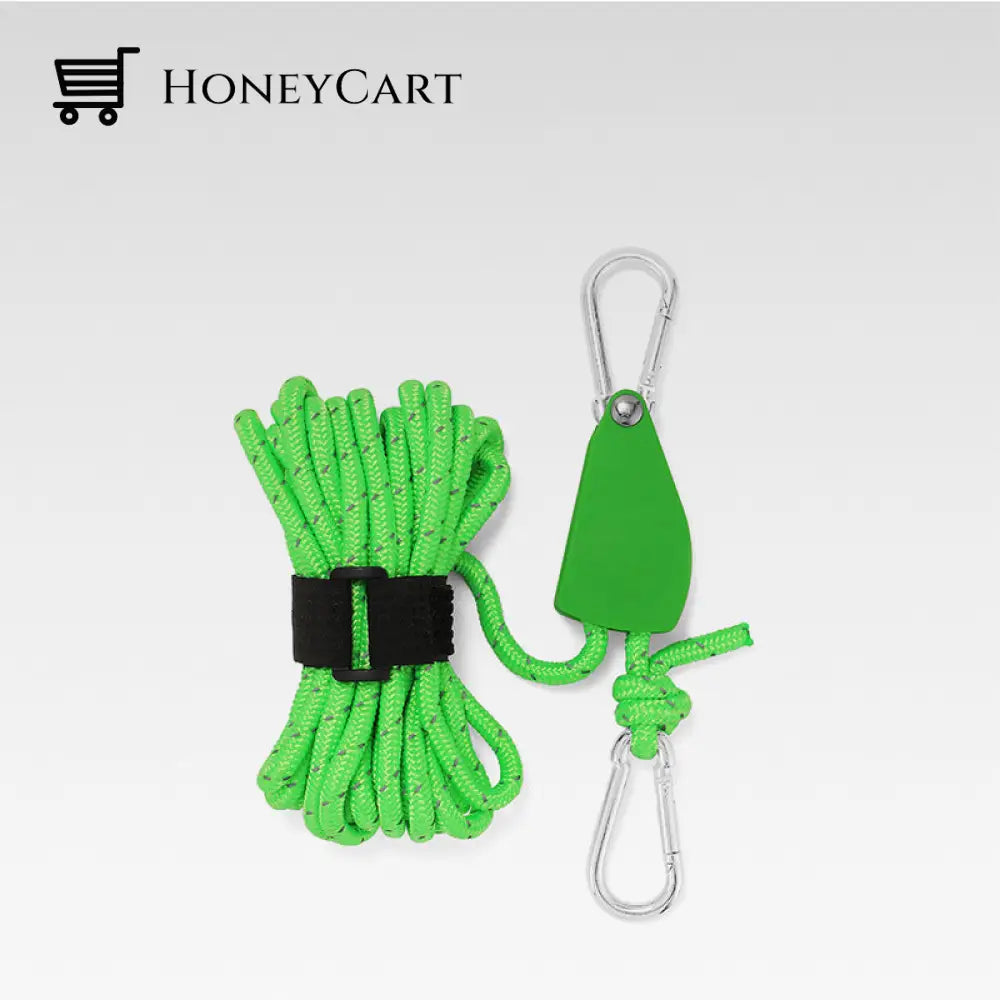 Portable Adjustable Fix Camping Rope Green / L (6Mm X 5M)