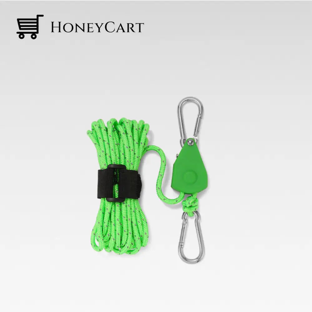 Portable Adjustable Fix Camping Rope Green / S (4Mm X 4M)