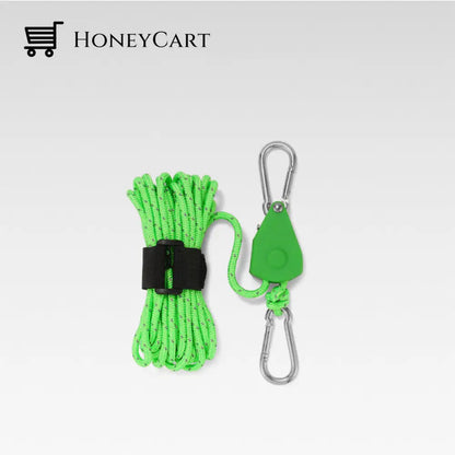 Portable Adjustable Fix Camping Rope Green / S (4Mm X 4M)