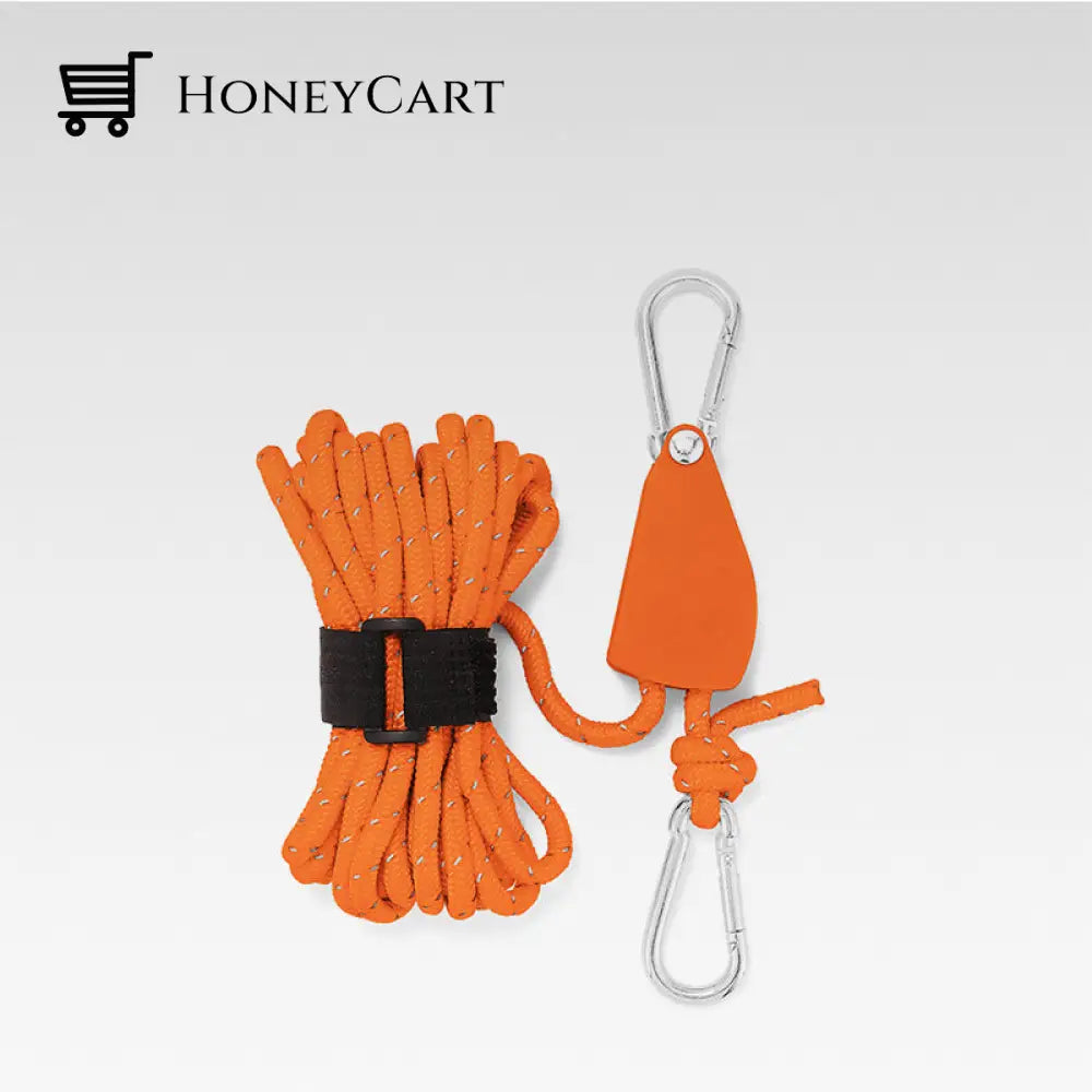 Portable Adjustable Fix Camping Rope Orange / L (6Mm X 5M)