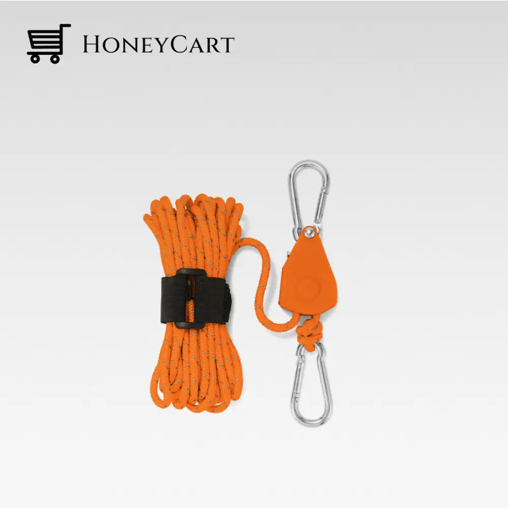 Portable Adjustable Fix Camping Rope Orange / S (4Mm X 4M)