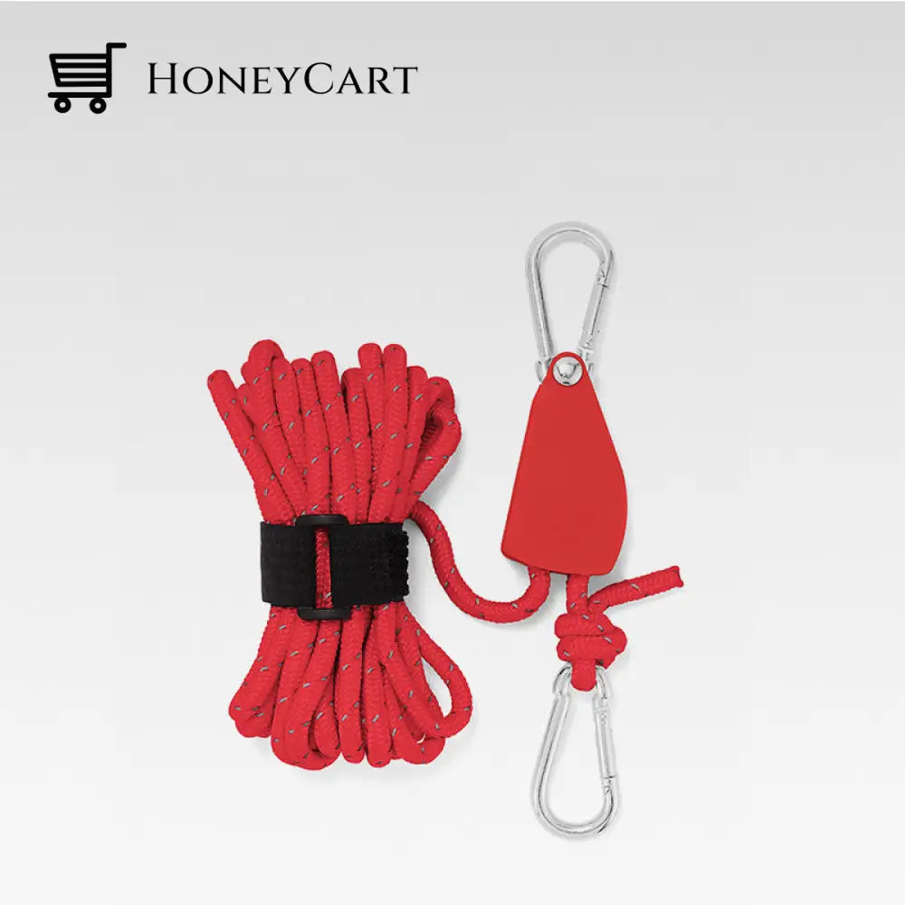 Portable Adjustable Fix Camping Rope Red / L (6Mm X 5M)