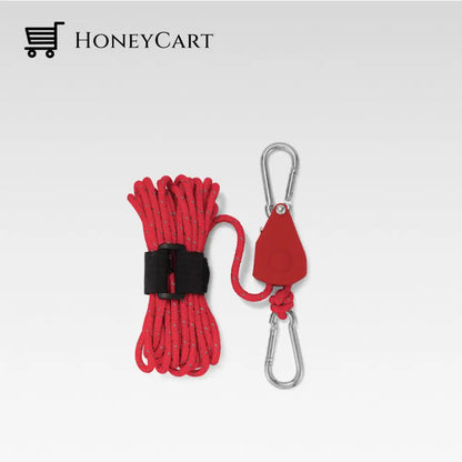 Portable Adjustable Fix Camping Rope Red / S (4Mm X 4M)