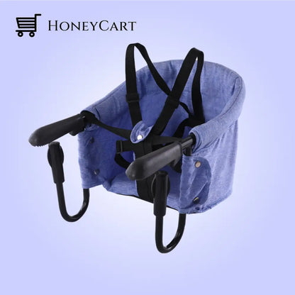 Portable Baby High Chair Blue